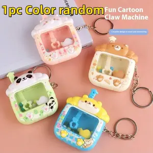 Mini Claw Machine Keychain, Portable Small Doll Catch Game, Cute Hanging Ornament, Travel Toy, Classroom Focus Toy, Birthday Gift