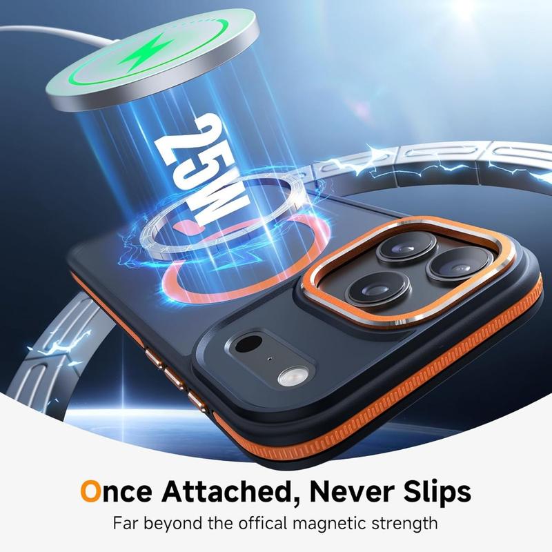 Magnetic 3 In 1 For IPhone 17 Pro Max Case, [Omni-Directional Protection] With 1x Screen Protector 1x Camera Cover, [Seamless Work With Magsafe] Protective Silm Case For IPhone 17 Pro Max - View #3