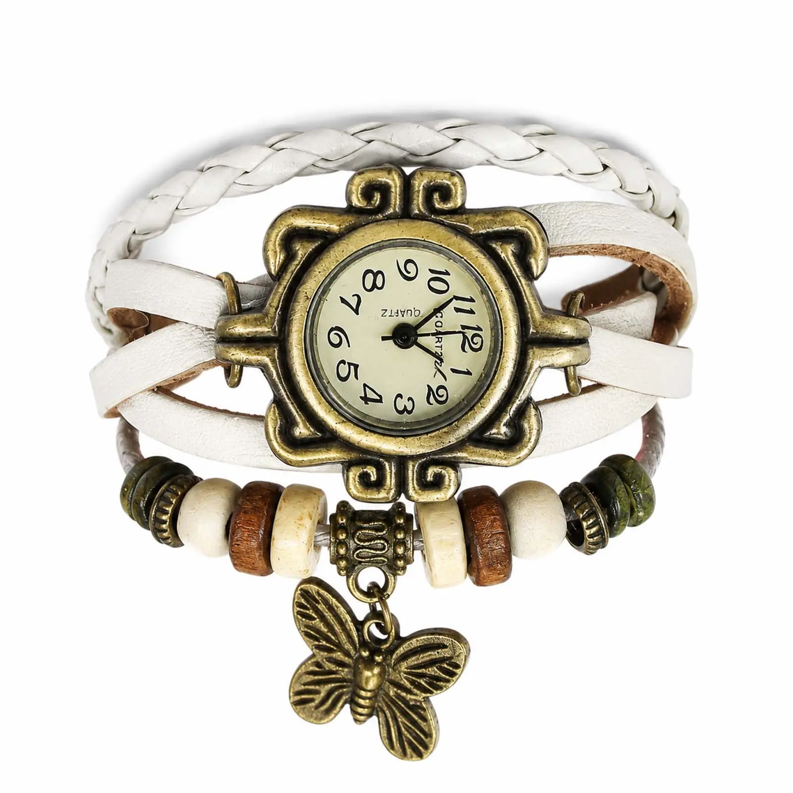Women's Butterfly Watch and Bracelet Set, Elegant Wrist Watch with Sparkly Crystal Look Butterfly Accent, Dainty Fashion Jewelry Gift Set, Chic Everyday Bracelet Watch Accessories for Work, Party, Date Night, Birthday Holiday Gift for Her