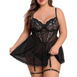 What women should wear in 2026Avidlove Plus Size Lingerie for Women Sexy Lace Babydoll Mesh Chemise Boudoir Nighty with Garter Belt