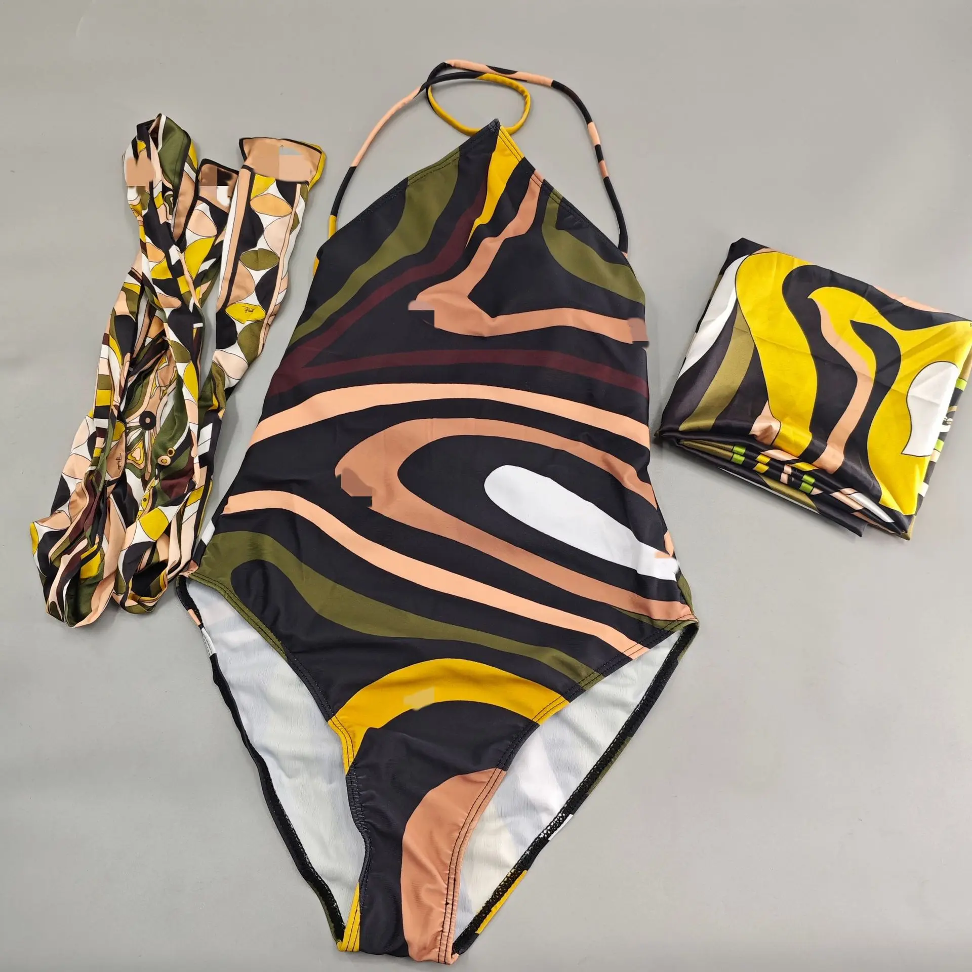 2026 headband swimsuit women silk scarf