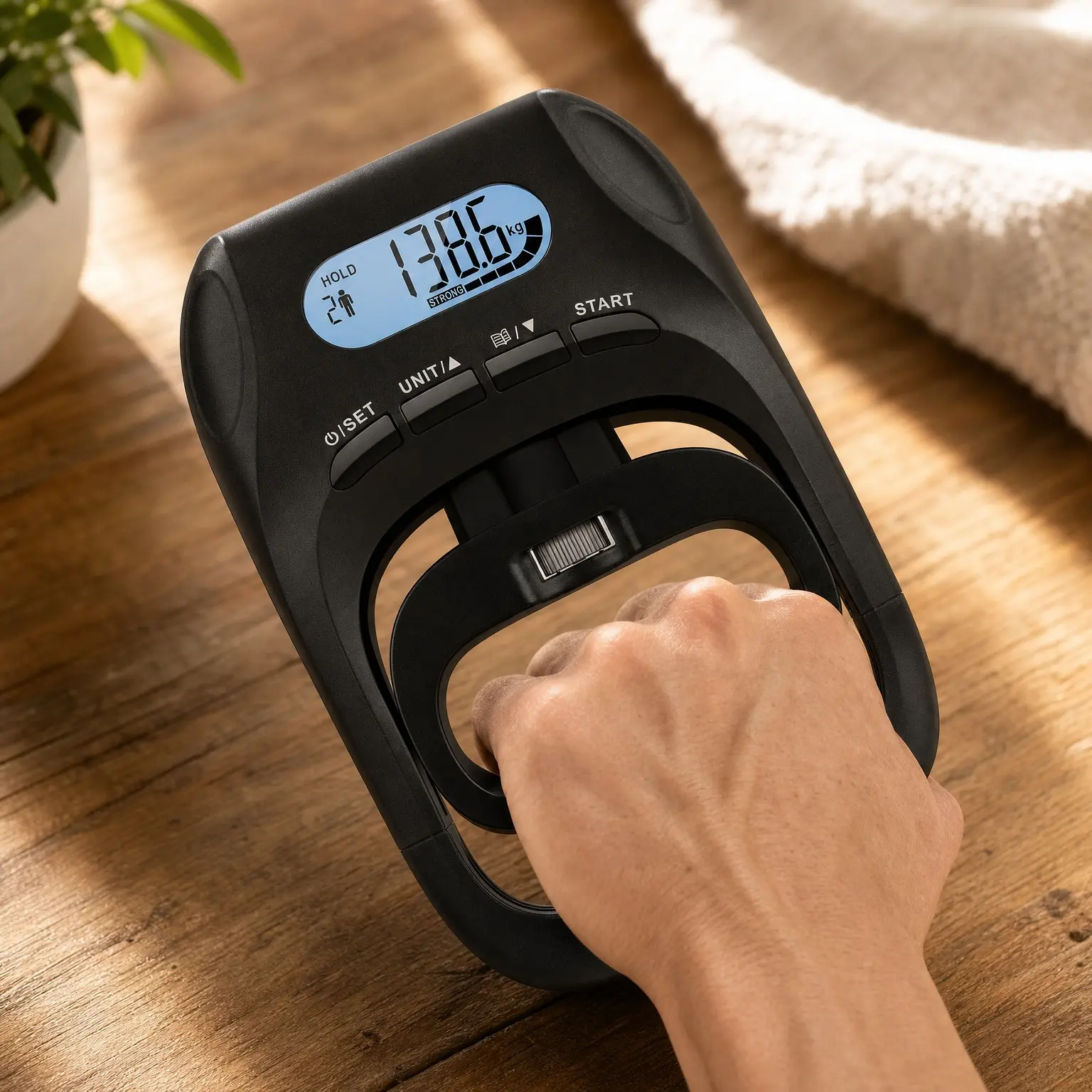 396lbs/180kg Digital Hand Grip Strength Tester Dynamometer with LCD Display, Adjustable Grip Training Gauge for Sports Home School UseGift