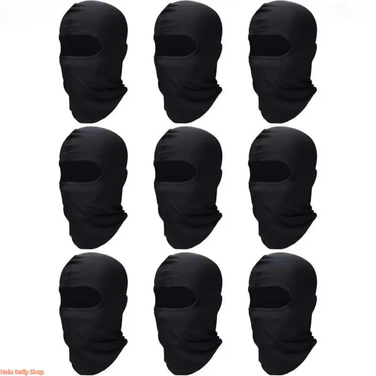 Men's 6/8/9-Pcs Ski Mask Set Pack - Polyester Spandex, 1-Size, All-Seasons Balaclava, UPF 50+ Sun Protection, Elastic Fit, Moisture-Wicking Full Face Gaiter, Breathable Outdoor Sports Fashion Accessory