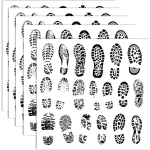 5 count Stickers for Crime Scene Decorations Peel 'n Place Lable Gifts for Murders  Party Detective Spy Themed Party Decoration Favors  Office Supplies(Shoe Print)