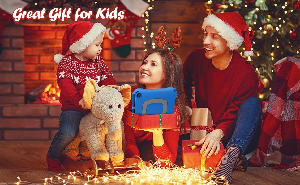 Fire HD 8 Tablet Case for, Kindle Fire 8 Case(12th/10th Generation, 2024/2022/2020 Release)-Auorld Lightweight Shockproof-Proof Cover with Handle Stand for Kindle Fire HD 8/8 Plus Tablet-Blue