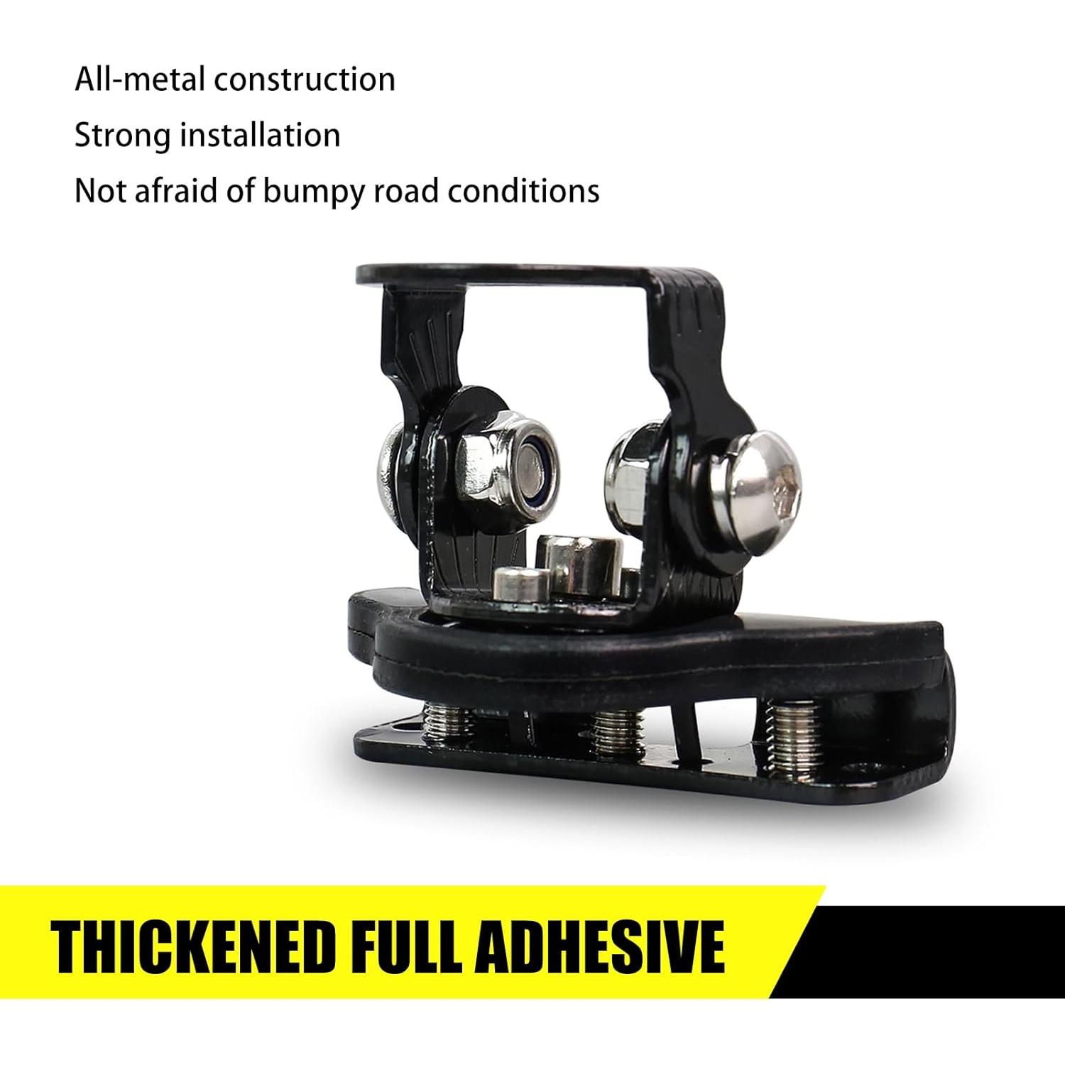 2 count  Hood Light Bar Non-Destructive Fixing Bracket,Adjustable LED Work Light Base Mounting Holder, Safety Cushioning Metal Structure Bracket Column, Universal  Accessories (Black)