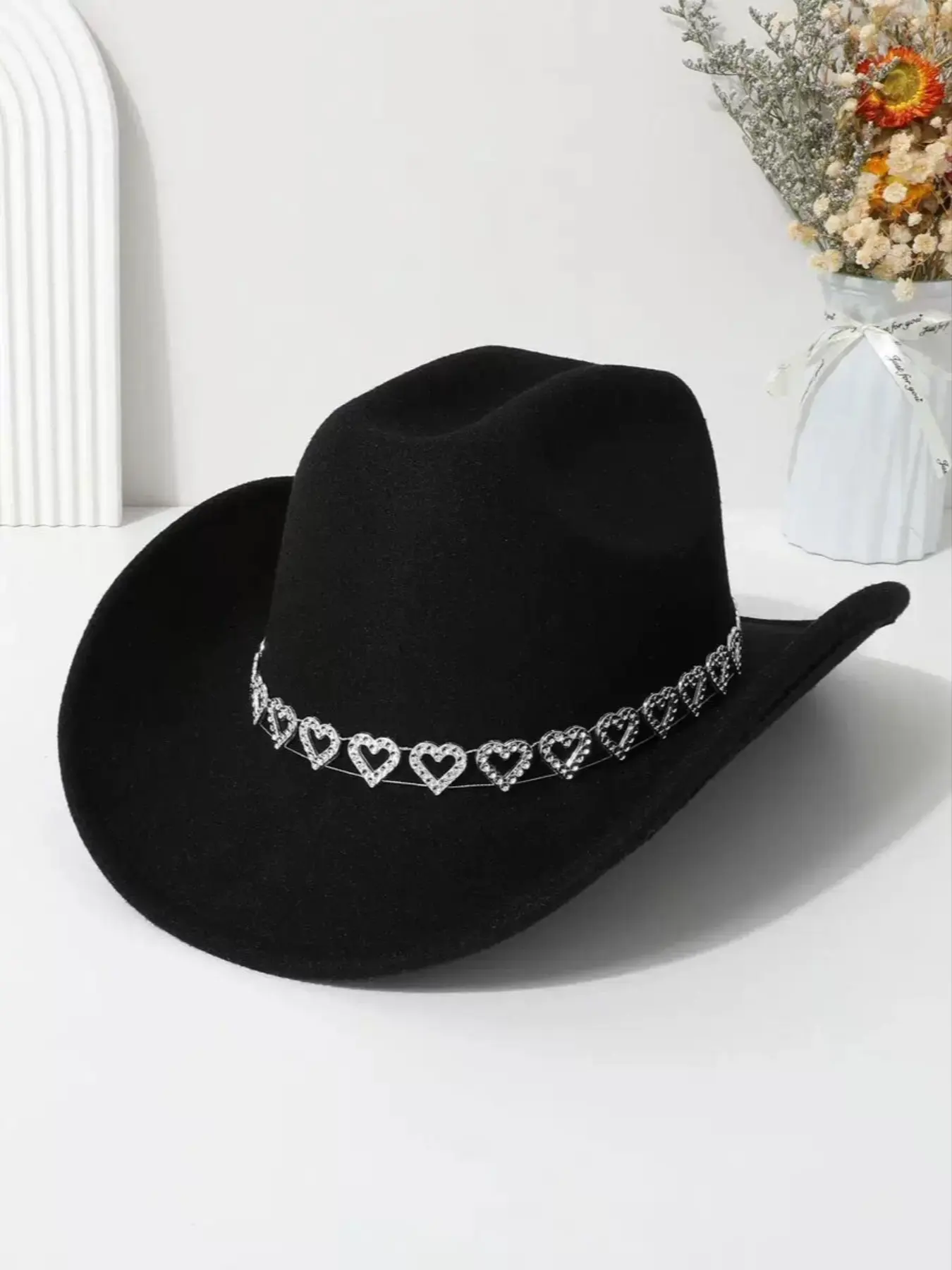 Tassel Western Cowboy Hat, Bohemian Western Sunhat for Women & Men - Western Cowboy for Outdoors, Campfire Party, Cosplay - Wide Brim Cowgirl Hat with Bling for Halloween, Thanksgiving, Christmas - Fedora Hat for Winter