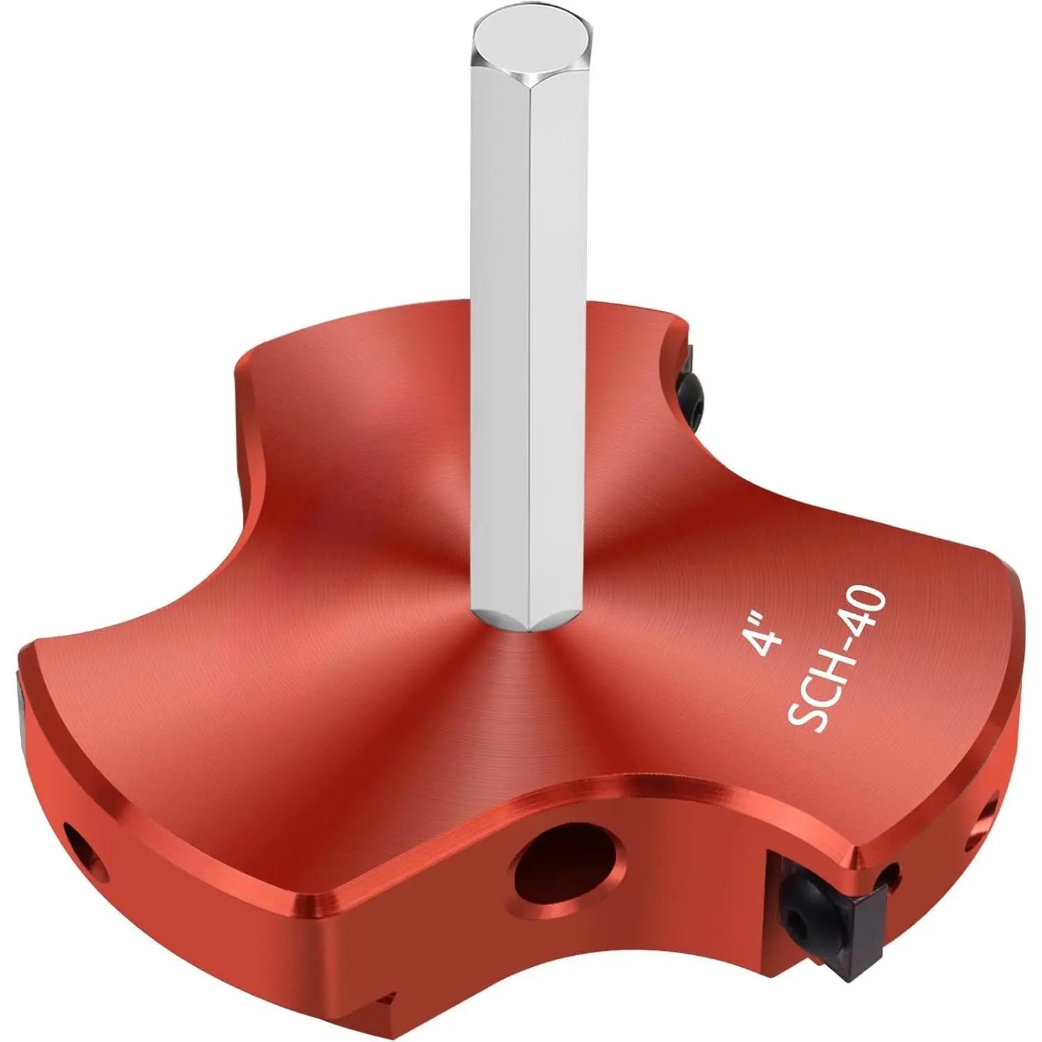 4 Inch PVC Pipe Reamer & Socket Saver Plumbing Reaming Tool - Triple-Feature Design, Fits Sch.40 CPVC ABS Socket Hubs, Compatible with Standard 1/2" Drills, Fits Drills