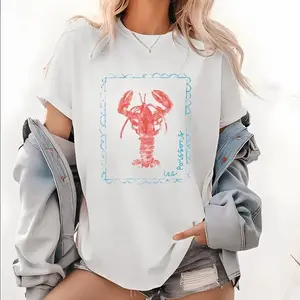 Colors Sea Lobster Shirt, French Coastal Distressed, Nautical Fisherman Style, Summer Vibes, Beach, Vintage Summer, Unisex T-shirt,Casual Style