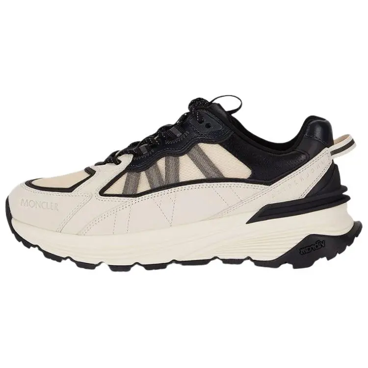 Men's Moncler Beige Leather Low-Top Lace-Up Closed Trainers - Casual Footwear, Maison Mihara Verifiable with Credentials & Global Authentication Support