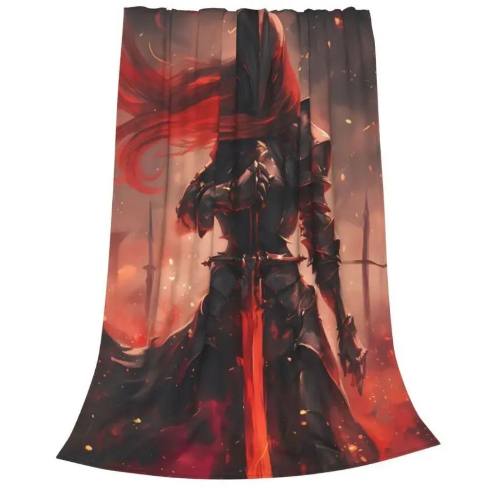 Medieval Knight and Castle Patterns Flannel printed blanket suitable for all seasons suitable for living room office sofa travel A multi-functional and beautiful blanket suitable for decoration, use and as a gift. Add some fun to your home