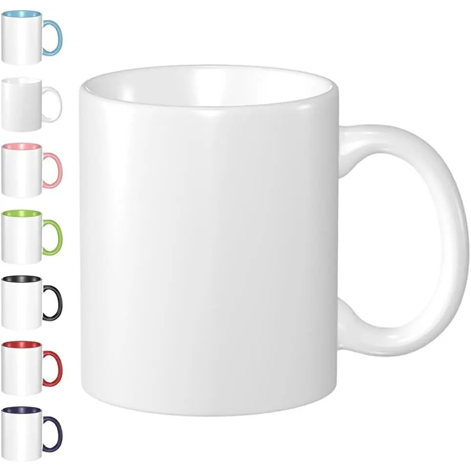 Personalized Coffee Mug Custom Ceramic Mugs with Your Image Photo Text or Logo, Customized Advertising Cups for Coffee Beverage Shops 11 Ounces Cup,  White & NO Customized