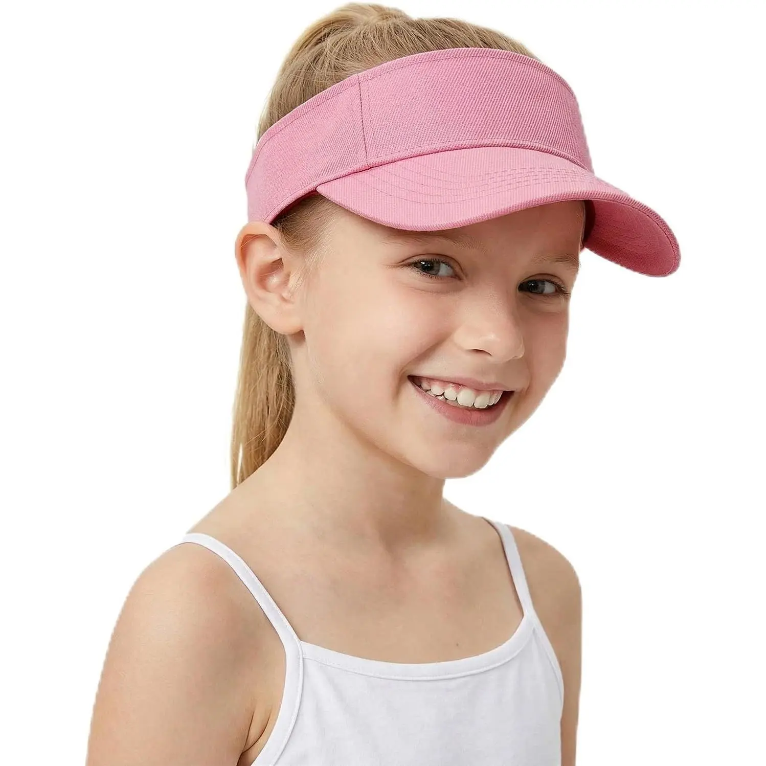 Kids Sun Visor Hats for Girls Boys, Adjustable Summer Golf Visor Hat Cotton Tennis Hats Sports Sun Caps Beach Hat