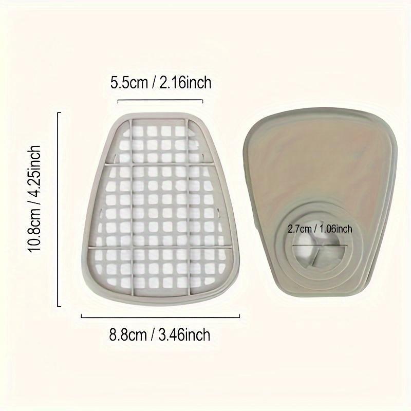 8PCS 40mm Dust Toxic Filter Boxes, Activated Carbon Filters, Face Mask Accessories, Compatible with Half-Face and Full-Face Masks