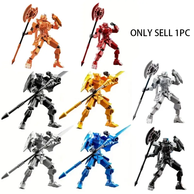 Handmade DIY Character Figurine, Random Colors, Assemble Yourself, 3D Printed Toy, Multiple Accessories, Perfect Gift for Boys