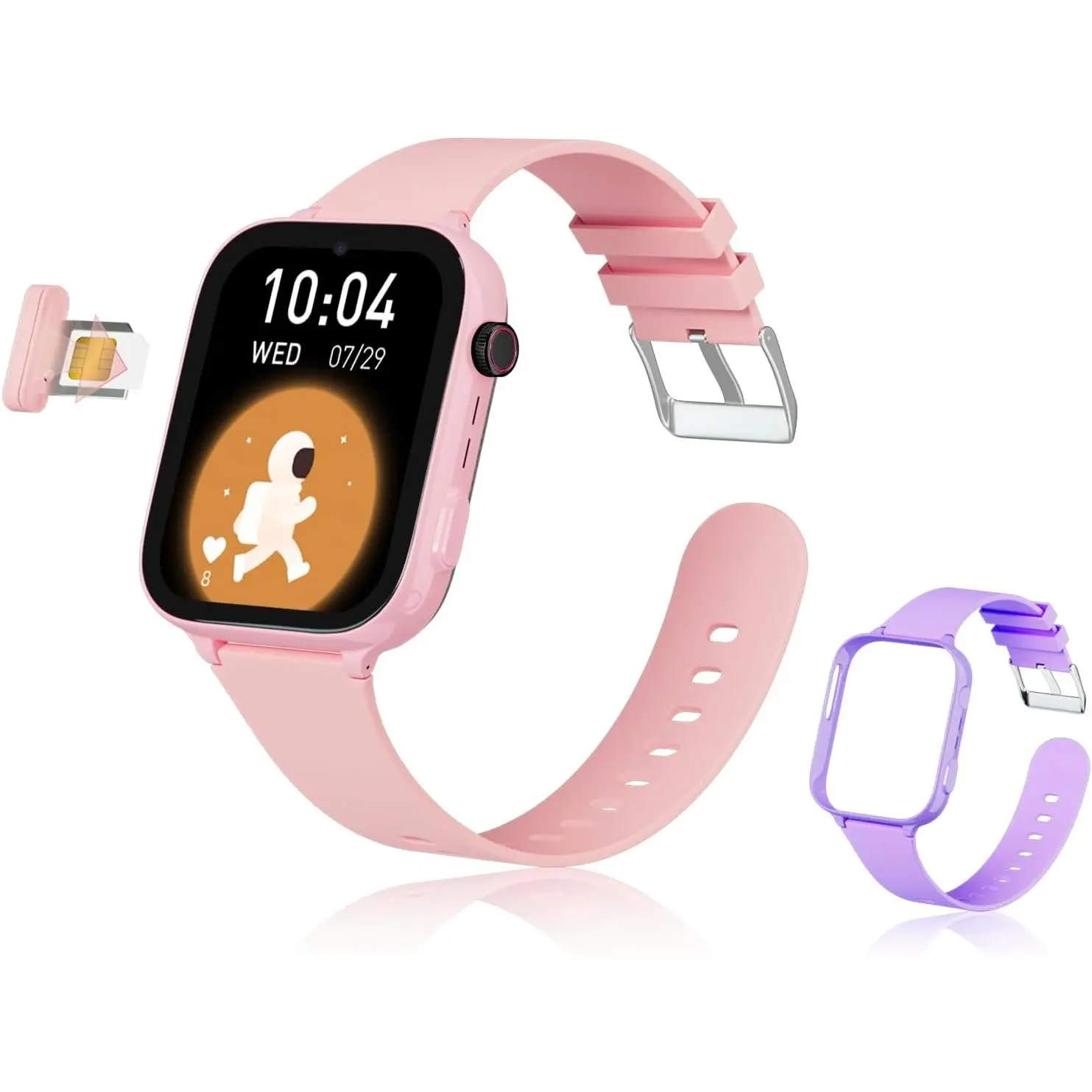 4G  Watch,  Watch for  GPS  with SIM Card, Texting, Camera, Two-Way Calling, School Mode, SOS, ,  for  Aged 3-12, Ideal  for