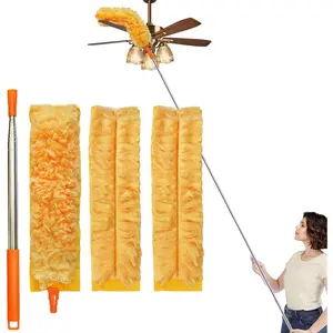 100" Reachable Microfiber  Duster, Duster with Extension Pole, 3 count  Duster , Cleaning Tools for High Ceilings and Fans, Blinds,  and Furniture
