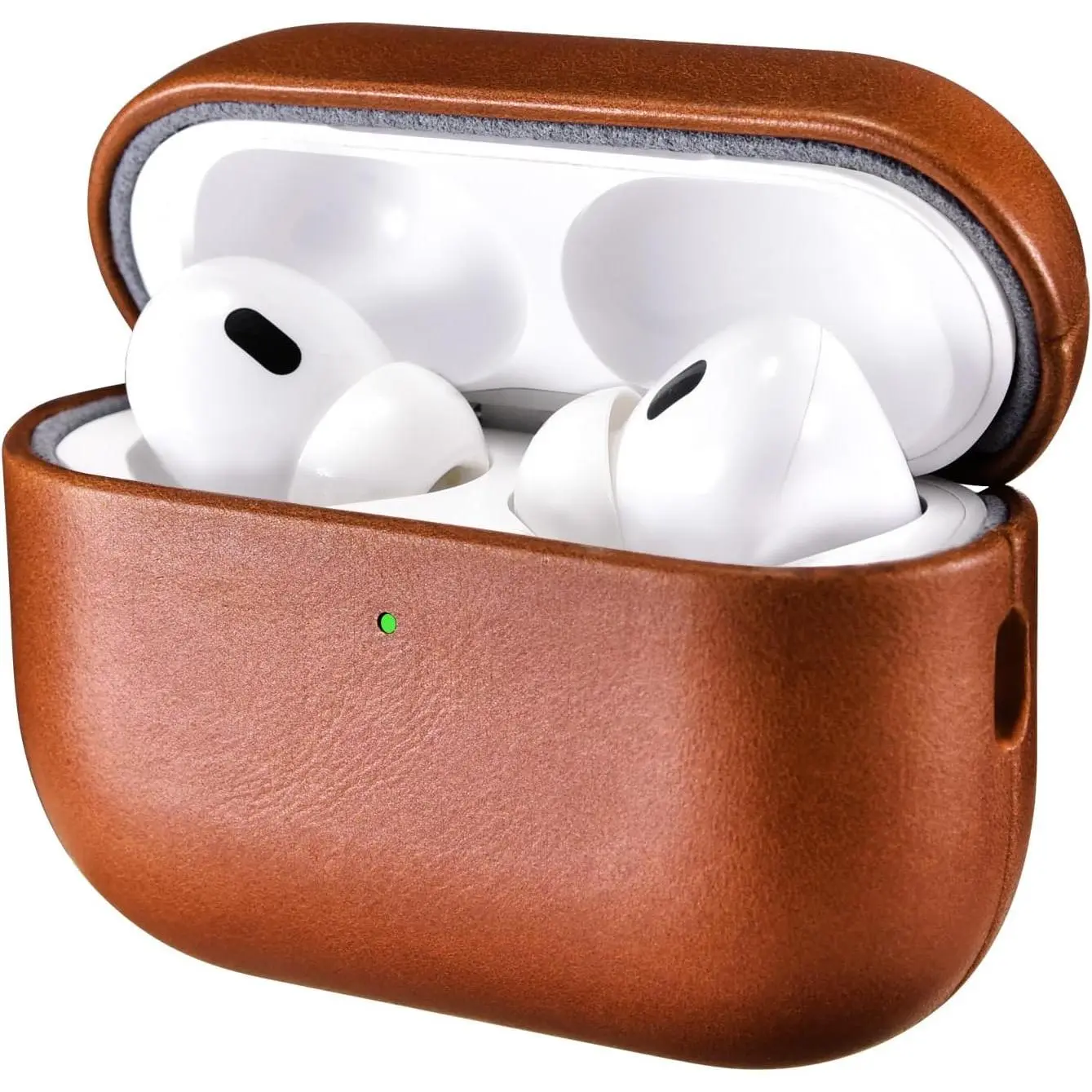 AirPod Pro 3 Case, 100% Geniune Leather Case, Handmade Top Grade Vintage Cover, Shockproof Protective Cover Support Wireless Charging, Compatible with AirPods Pro 3 2025 Model (Brown)