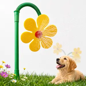 Crazy Daisy Sprinkler, 360° Rotating Dancing Lawn Garden Mist Sprayer, Funny Sunflower Pet Water Spray, Floral and Pet Use