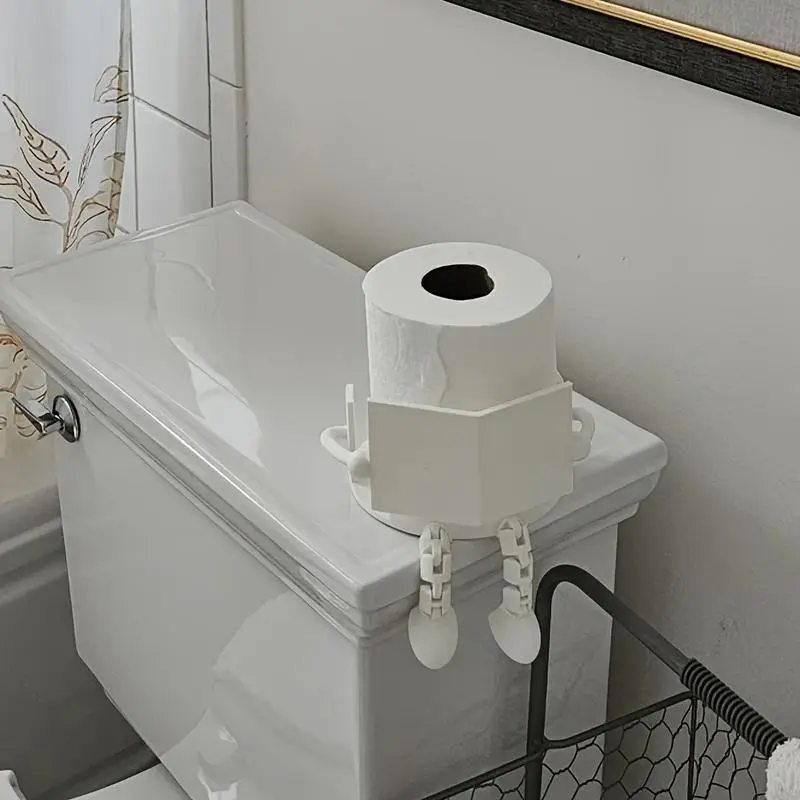 Fun Toilet Paper Holder Dispenser for Bathroom, Toilet Paper Storage, Artistic Design with Movable Joints, Ideal for Home and Office Restrooms, Bathroom Decor, Bathroom Accessory, Tissue Dispenser, Toilet Paper Organizer, Plastic Bathroom Gadget