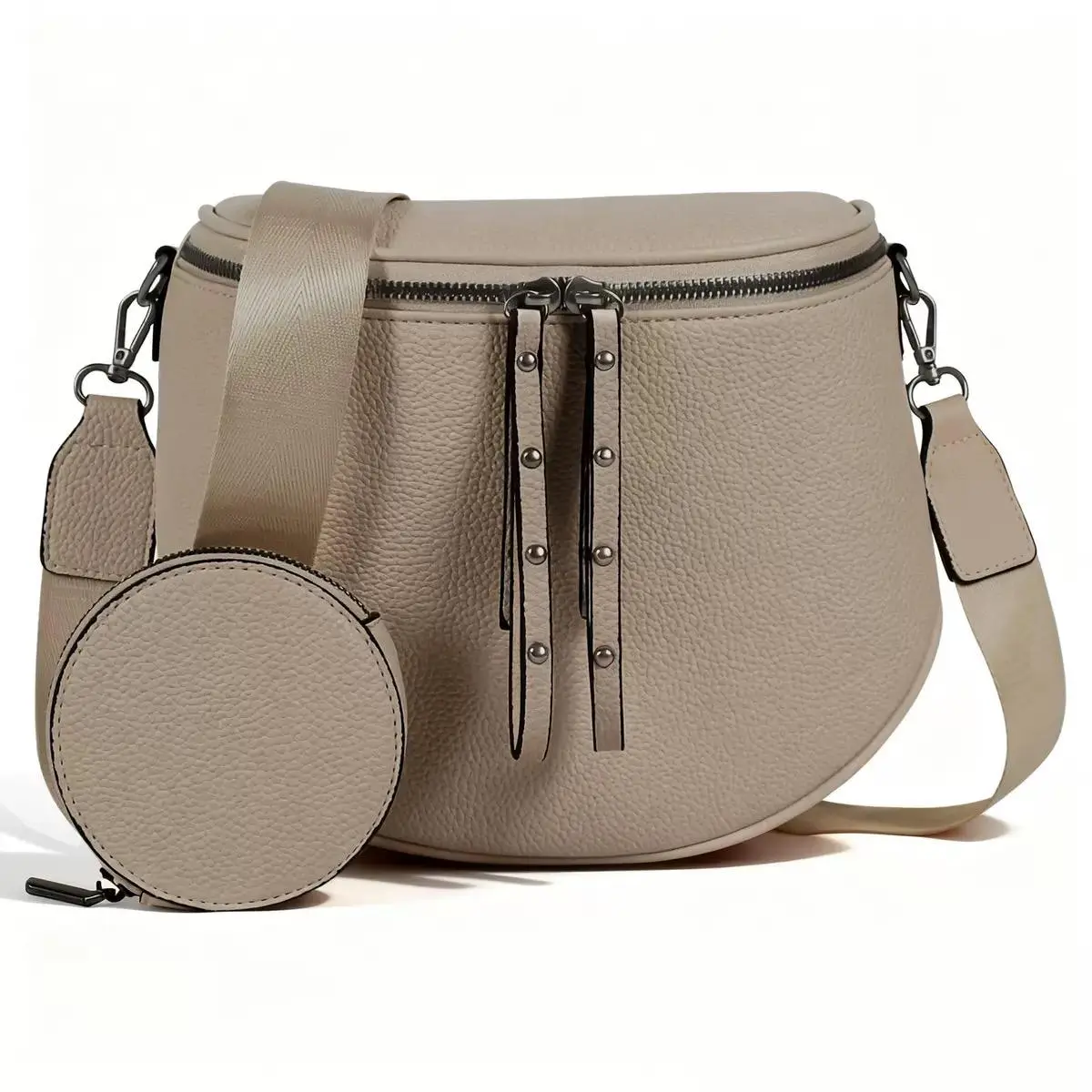 Large Fashion Crossbody Bag for Women, Sleek Solid Color Sling Bag with Adjustable Strap and Detachable Coin Purse for Daily Work, Fashion Crossbody Bags