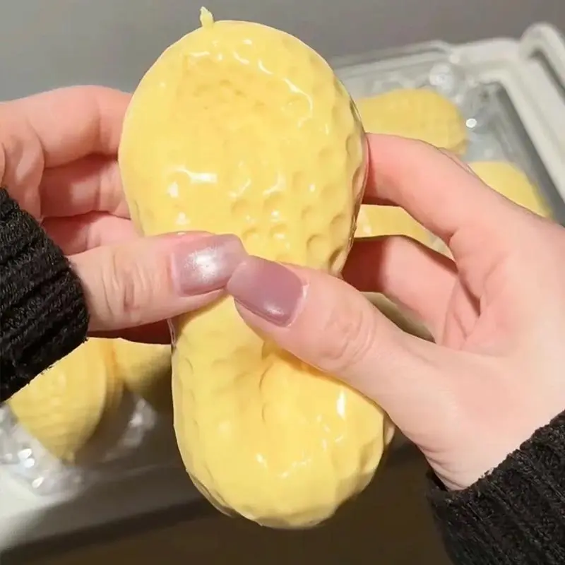 Squishy Peanut Stress Ball Squeeze Toy No rebound Buttery-Soft Feel Fidget Toy  ASMR Sensory Anti Stress Toys for Adults