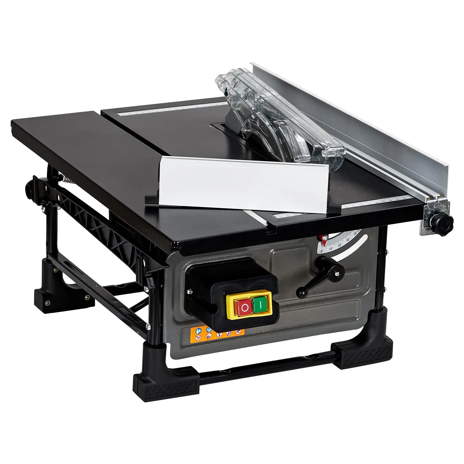 Garvee 800W 8-Inch Table Saw for Jobsite – 800W 6.7A Copper Motor – 3576RPM, 24T Blade – Sliding Miter Gauge, Portable Compact Kit – DIY Woodworking & Furniture Making – Gray
