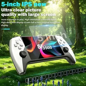 SF3500 Retro Handheld Gaming Console - Performance Upgrade: A handheld gaming device with  games, featuring an HD 5.5-inch IPS screen, supporting classic video games and TV connectivity
