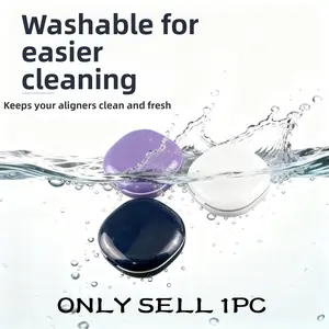 Portable Denture Case, Mini Plastic Storage Box, Cute Travel Home Organizer, Compact and Convenient, Ideal for On-The-Go Use
