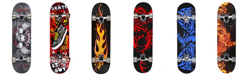 skateboard 31 inch Double Kick Skateboard Cruiser Longboard 8 Layer Maple Deck for Kids Beginners with PU  ABEC-7 Bearings & Carrying Bag Silent Wheels skateboard