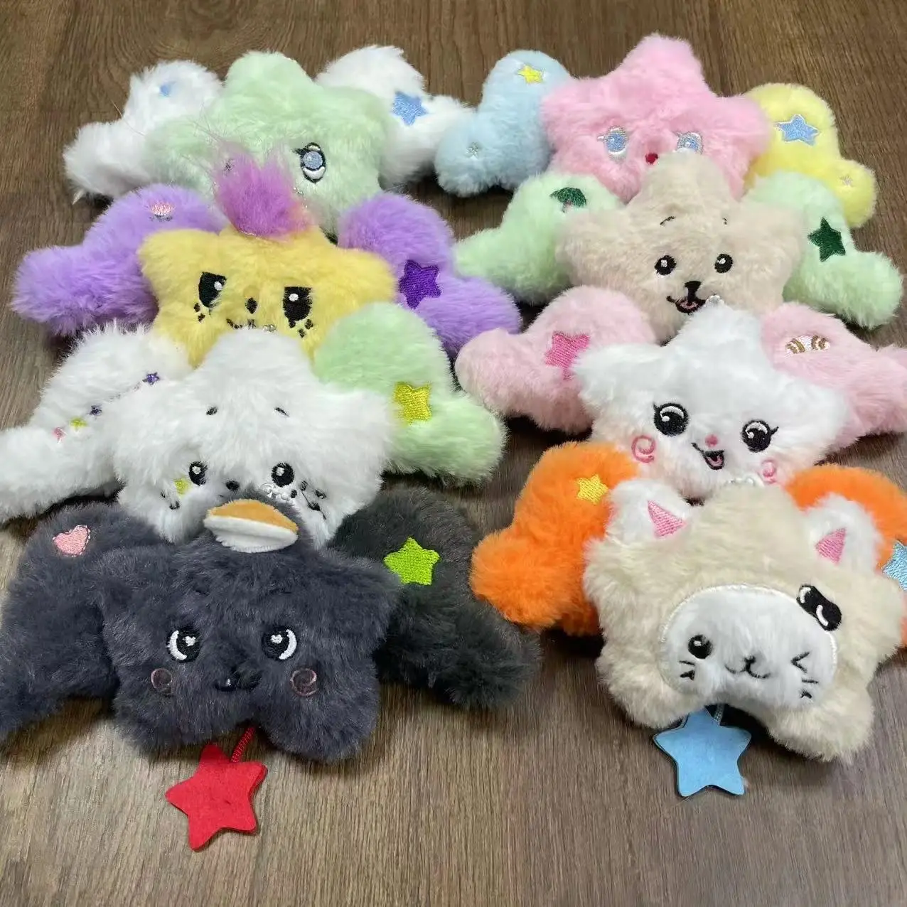 Kpop NTC WISH Sakuya RIKU YUSHI Tea Cat Doll Plush Dog Keychain NTCWISH Cartoon Keychain Bag Pendant Keychain Fans Collect Gif