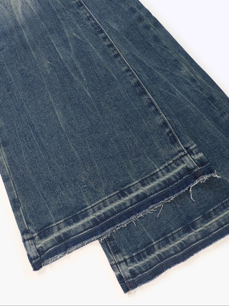 Women's Embroidered Button Pocket Flare Pants, Elegant Daily Wear, Fashionable All-Season Bottoms, Slim-Fitting Y2K Style