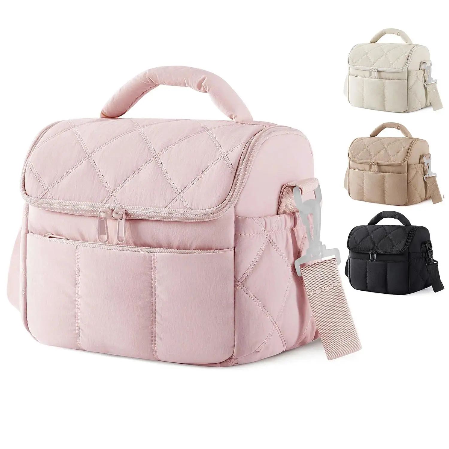 New Nylon Portable Lunch Bag Reusable Multi-functional Insulated Lunch Box Leakproof Insulated Bag Women Special Purpose Bags