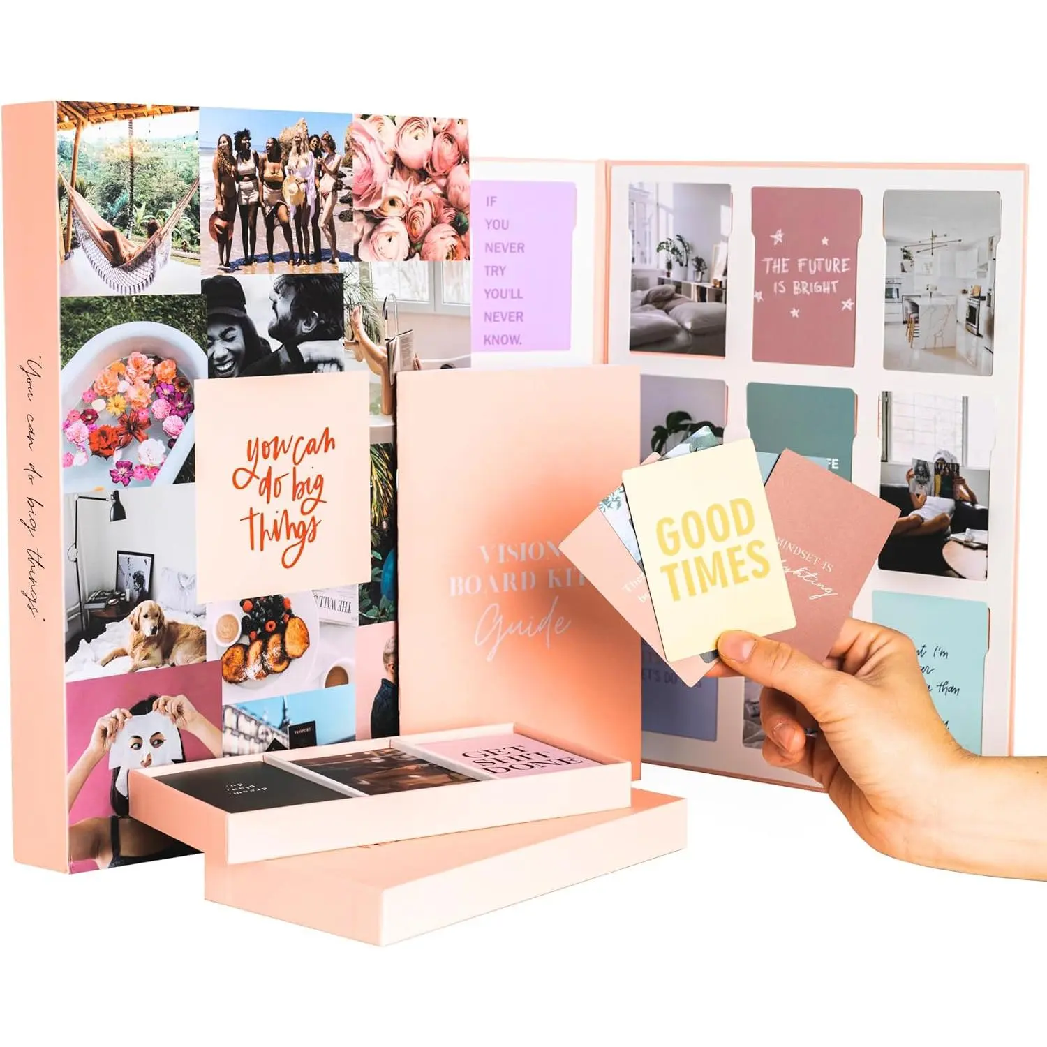 Vision Board Kit – Mood Board & Vision Board Supplies for Women |  Dream Board Supplies & Complete Collage Book for Manifestation | Collage Supplies for Vision Board Books