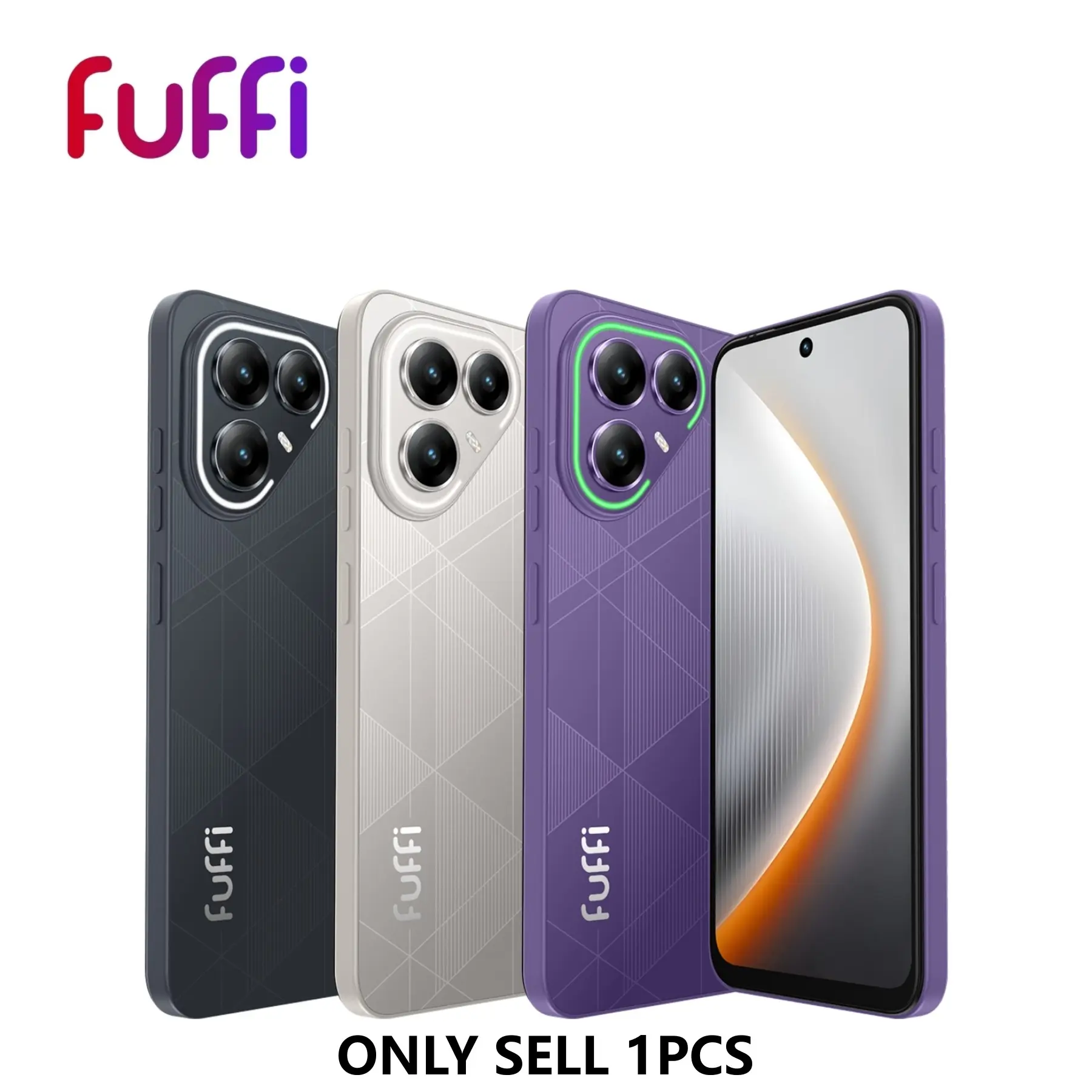 FUFFI Smartphone, 6.67-inch HD Large Screen, 4GB RAM, 32GB/64GB ROM, Global 4G Network, Dual SIM Dual Standby, 5MP+16MP Camera, 4400mAh Battery, RGB Light-Effect Camera Frame, Android 12 Operating System