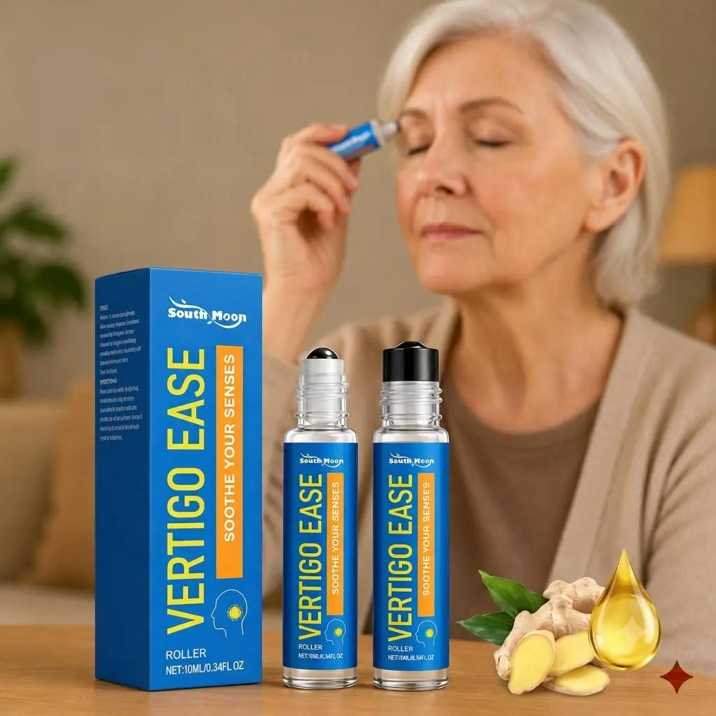 Natural Vertigo Relief Essential Oil Wellness Roll-On - Unisex Aromatherapy Body Oil, 0.34 Fl Oz Travel Size, Alcohol-Free Non-Toxic Liquid, Soothing Dizziness Support & Stress Calming Aid