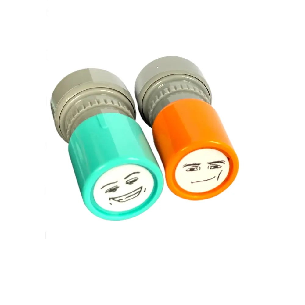 Cute Emoji Rubber Stamp Set, Office Stamps for Office & Home Use, Perfect for DIY Projects, Tags, Notes, Fun Expression Design, Personalized Labels, Office Supplies