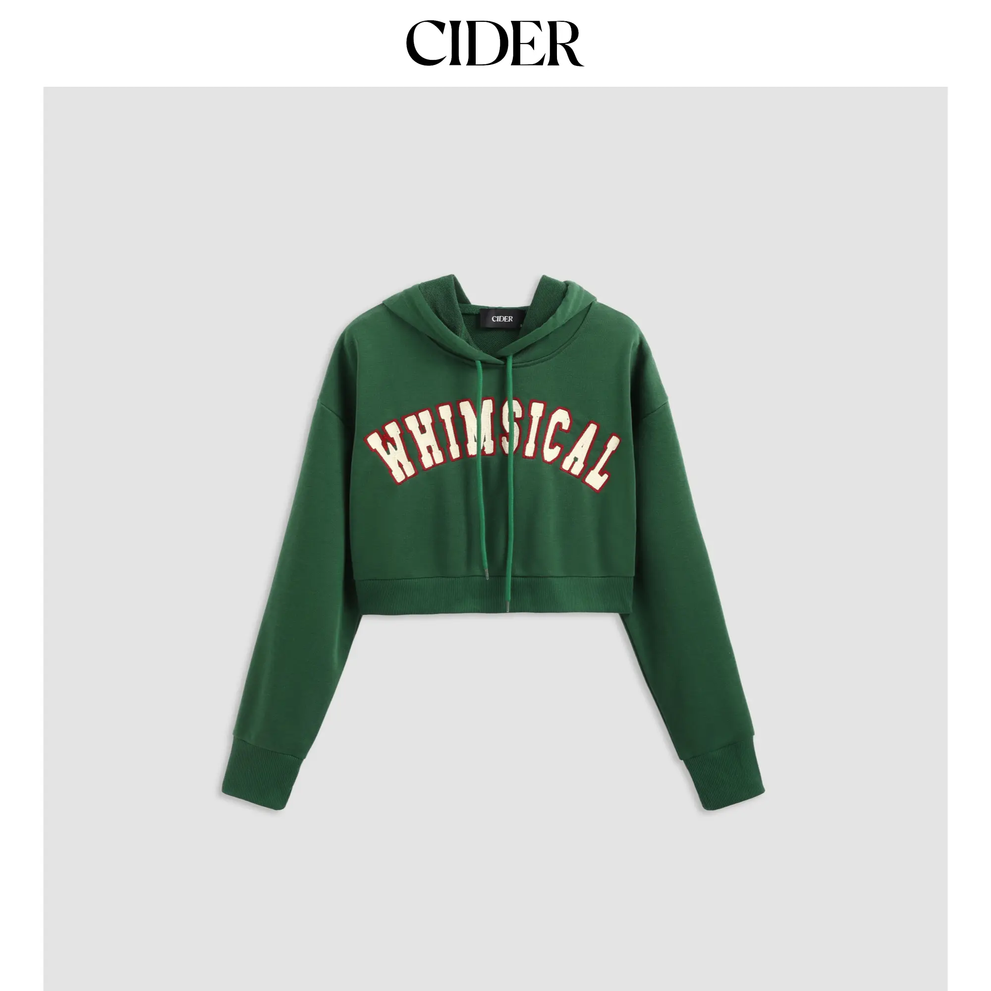 Cider [size 2-10] Whimsical Drawstring Crop Hoodie SummerFinds