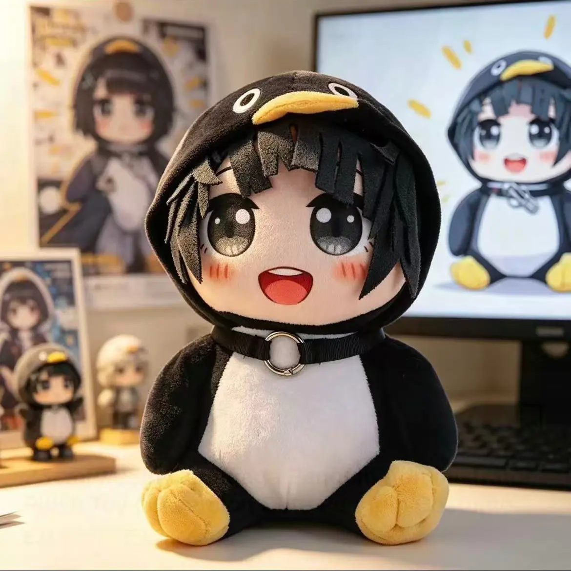 25cm / 9.84inchPlush Penguin Doll, Q Version Cute Penguin Toy, Soft Plush Animal, Perfect for Kids and Collectors, Adorable Gift Idea