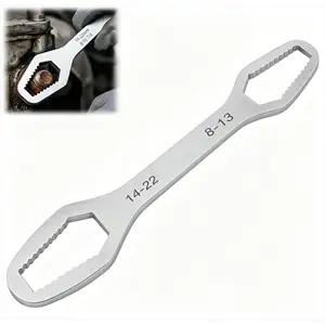 Universal Car Torx Wrench, 8-22mm Self-tightening Wrench, Double-head Torx Spanner, Non-Slip Multi-function Wrench for Most Nuts & Bolts Repair, Professional Car Assembly & Disassembly Tool