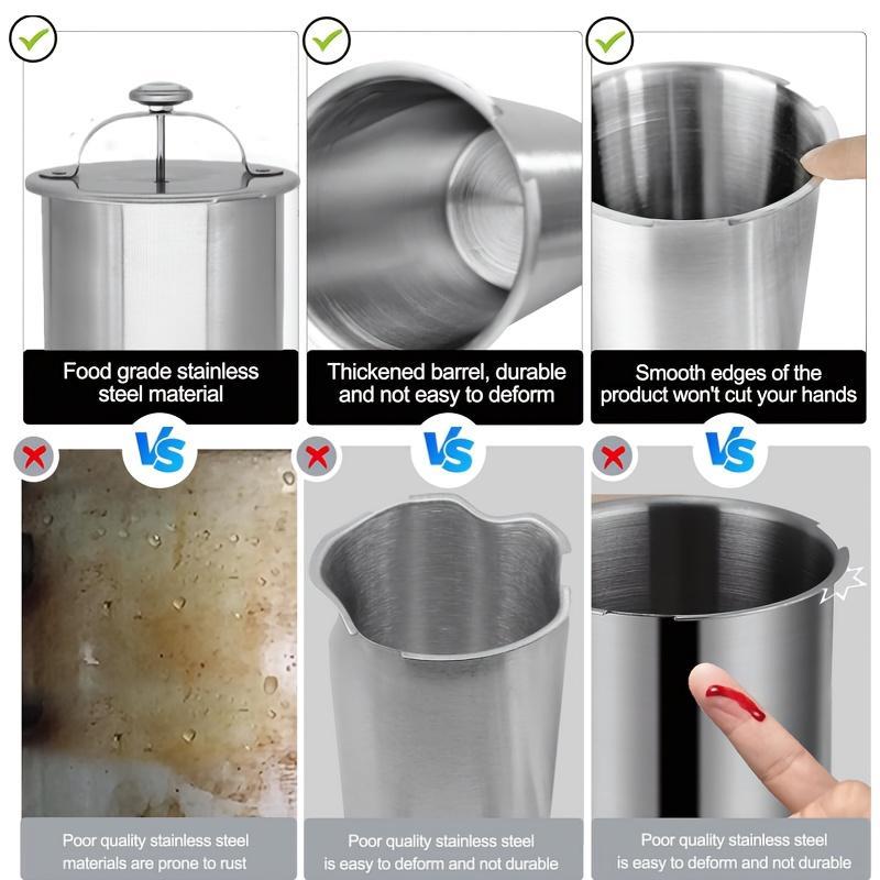 Stainless Steel Meat Press Mold with Thermometer | 304 Stainless Steel, Ideal for Making Homemade Healthy for deli Poultry Patty, Funny Kitchen Gift for Women and Men