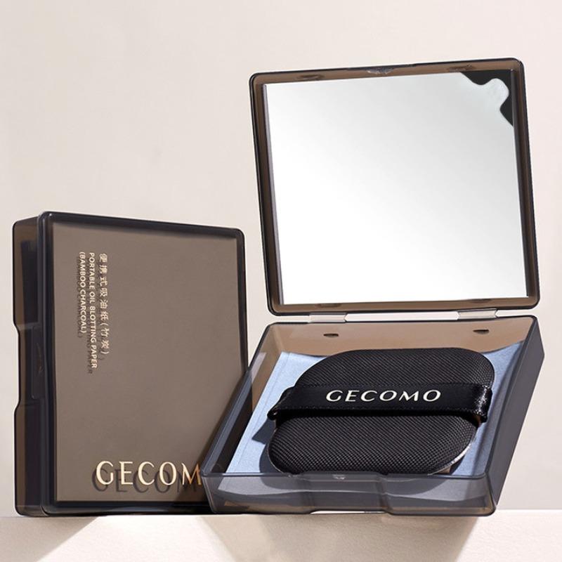 Portable Oil-absorbing Paper, 100pcs/box Compact Facial Oil-absorbing Pads with Mirror, Facial Oil-absorbing Pads, Skincare Supplies, Birthday Gifts, Christmas Gift