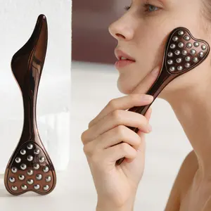 20 Bead Design Point Press Massage Roller, Reduces Swelling, Facial Lifting and Tightening, Skin Scrubber for Face Care