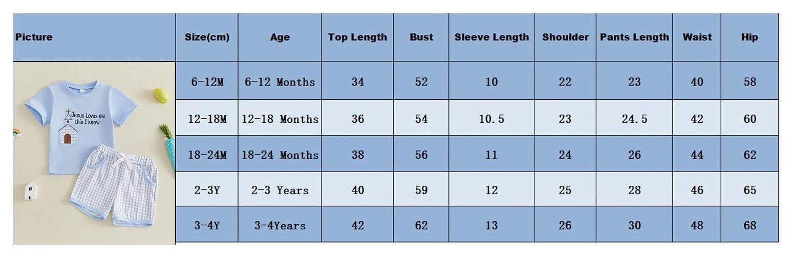 Babamoon ToddleR Baby Boys Easter Outfits Shorts Sets Short Sleeve Jesus Loves Me This I Know House Embroidery Tops T shirt Plaid Shorts Clothing 6M-4Y Babamoon ToddleR Baby Boys Easter Outfits Shorts Sets Short Sleeve Jesus Loves Me This I Know House Embroidery Tops T shirt Plaid Shorts Clothing 6M-4Y