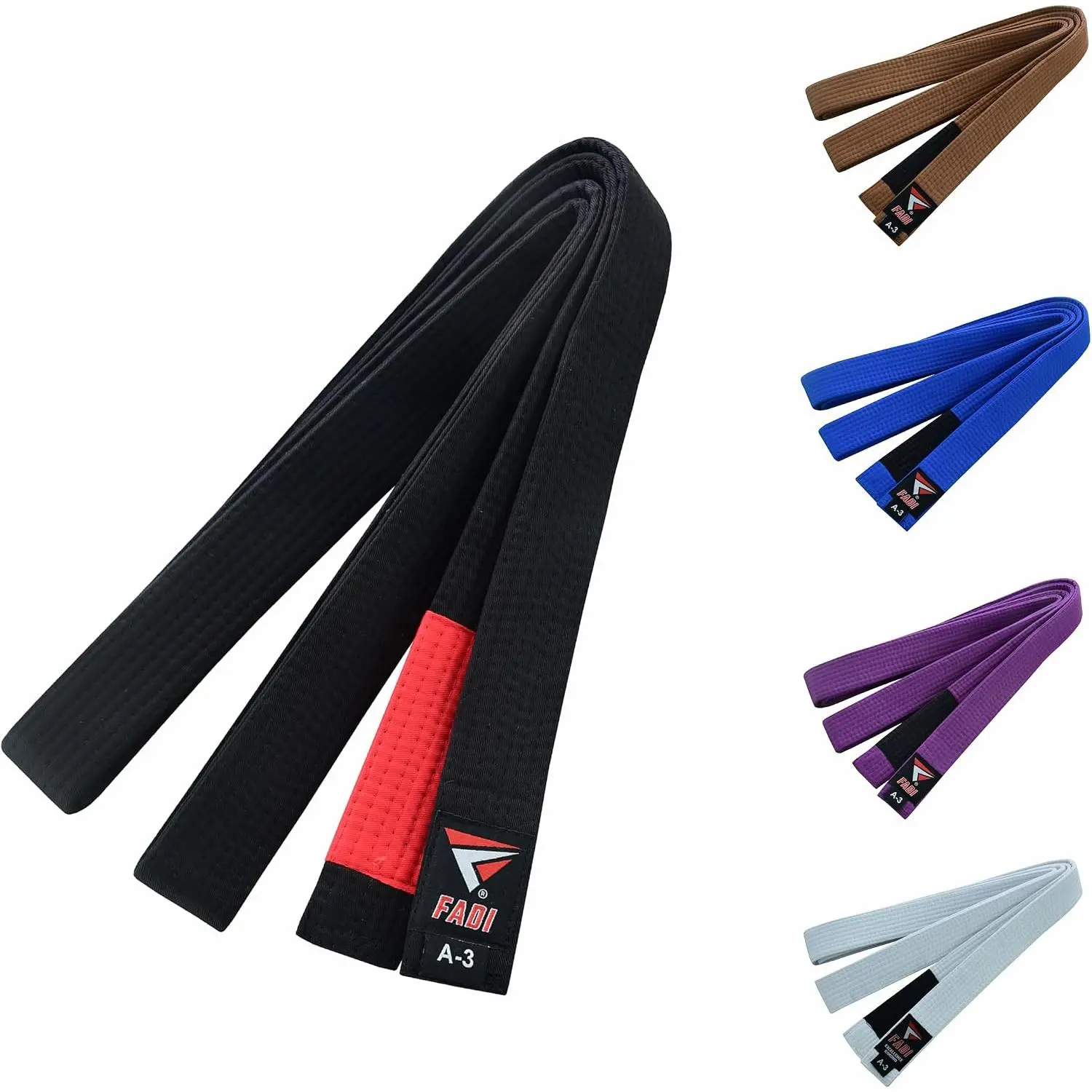 Brazilian Jiu Jitsu BJJ Belt for Men & Women with Ranking Stripe Sleeve for Gi Training & Competition