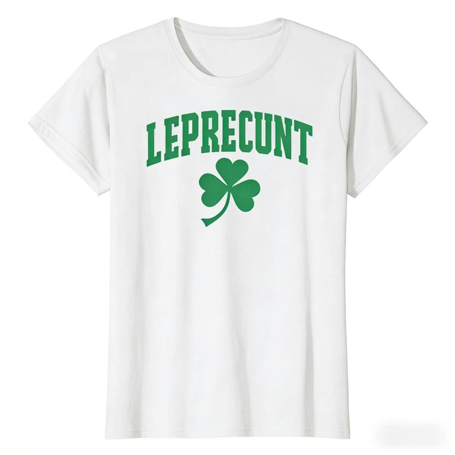 Leprechaun Y2K Irish Shirt Funny Shamrock Tee Cute St Patrick's Day Tee Women's St Paddy Outfit Green Party T-Shirt