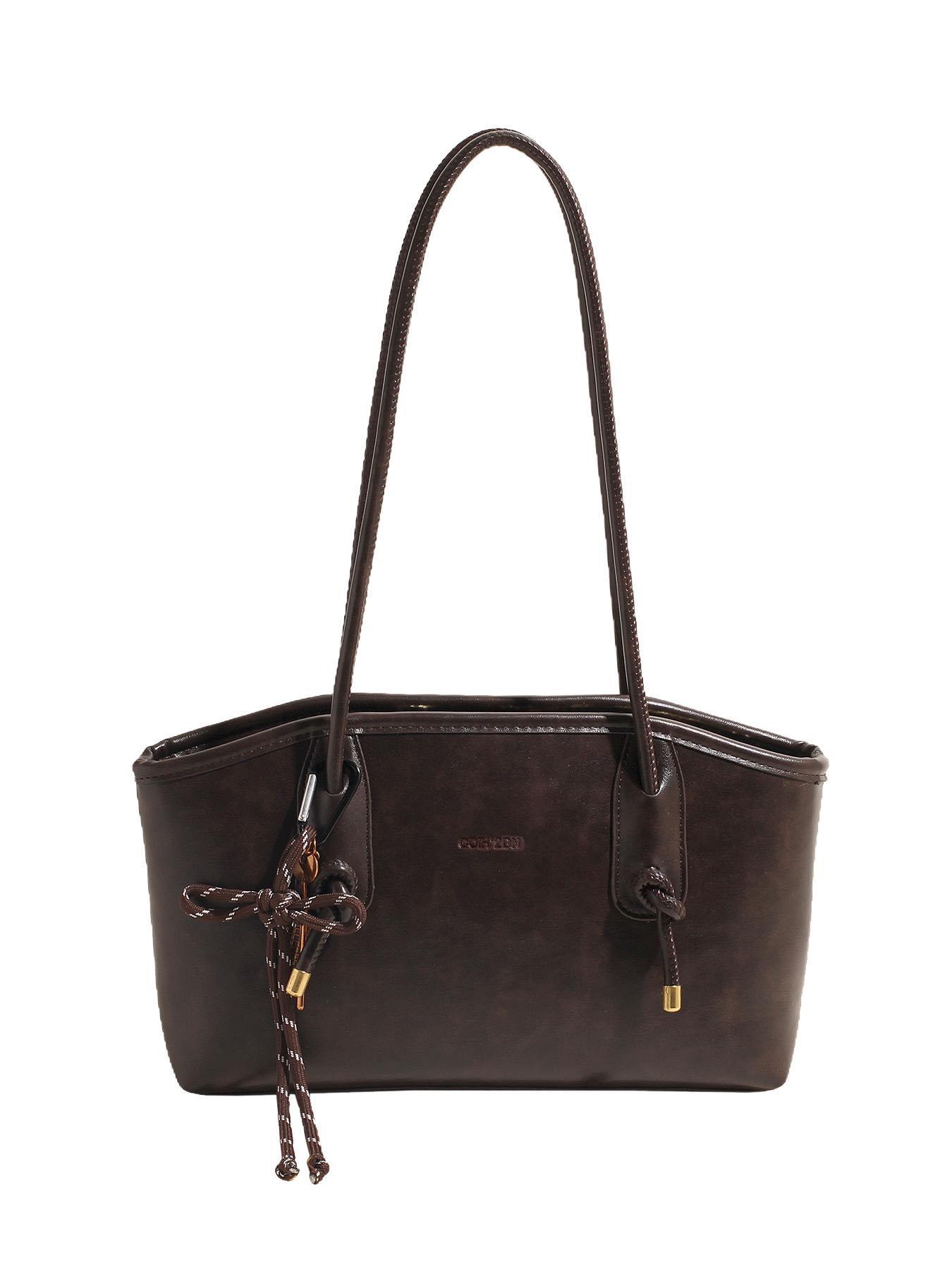 26 Women's Elegant Solid Color Hobo Shoulder Bag, Fashionable Large Capacity Crossbody Bag for Daily Used, Casual Trendy Versatile High-quality Daily Commuting Bag