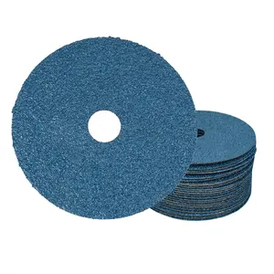 Zirconia Alumina Fiber Sanding and Grinding Discs, 5" x 7/8", 36 Grit - 25 Pack