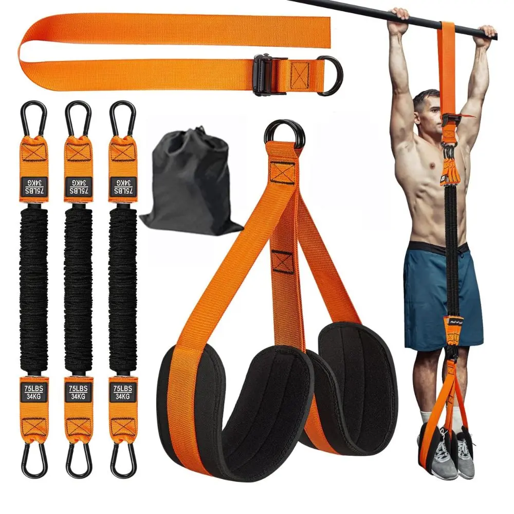 Pull Up Assistance Band, 1 Set Adjustable Pull Up Assist Equipment with 3 Assistance Bands, Home Gym Workout Equipment Fitness Exercise Strength Training