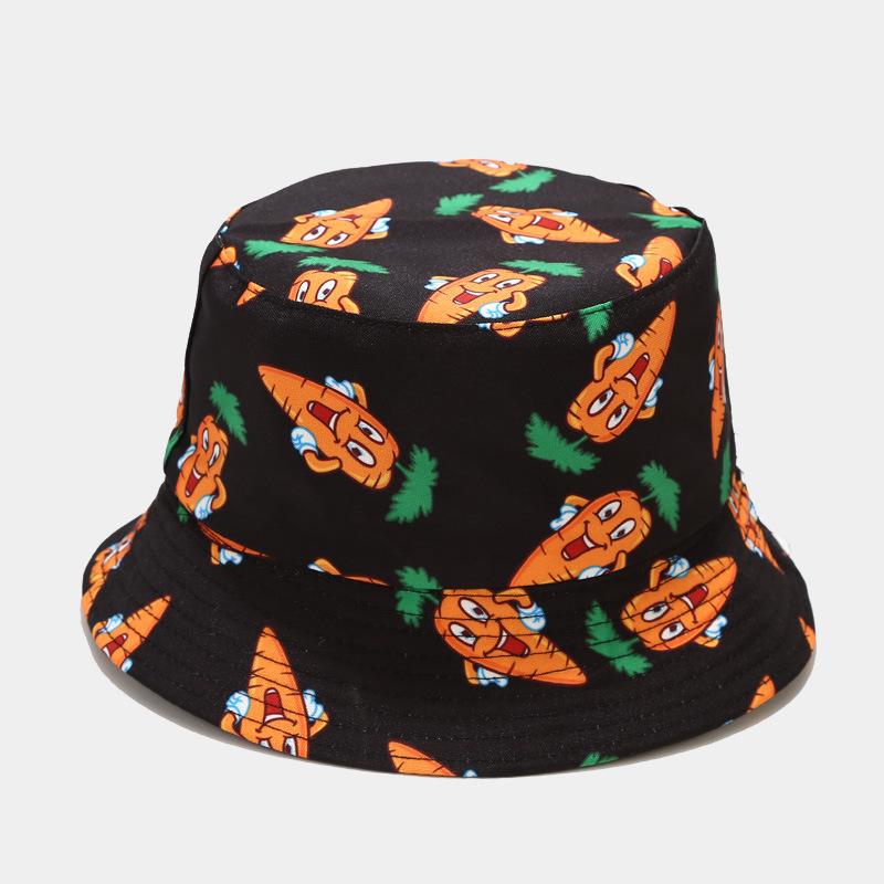 Wholesale bucket hat various vegetable pattern fisherman hat sun hat fedora hat pepper cucumber eggplant wholesale price панама